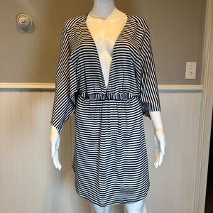 Striped Navy and White Beach Dress